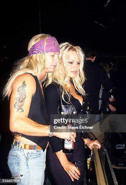 Bret Michaels of Poison and Pamela Anderson at Webster Hall, New York, October 8, 1994.