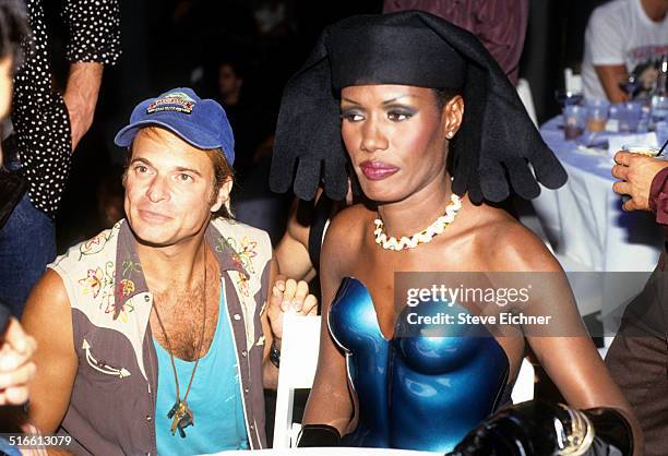 Grace Jones and David Lee Roth of Van Halen at Palladium, New York ...