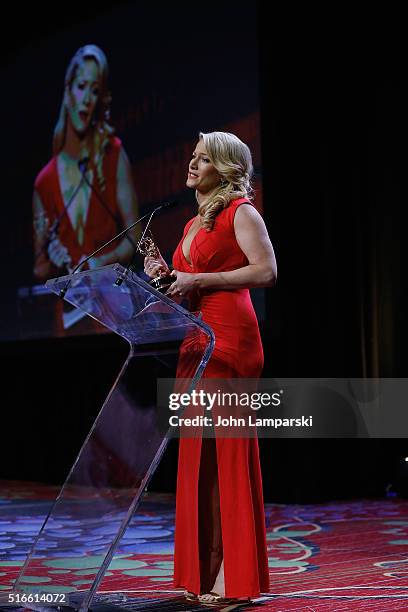 Alice Gainer ttends 59th Annual New York Emmy Awards at Marriott Marquis Times Square on March 19, 2016 in New York City.