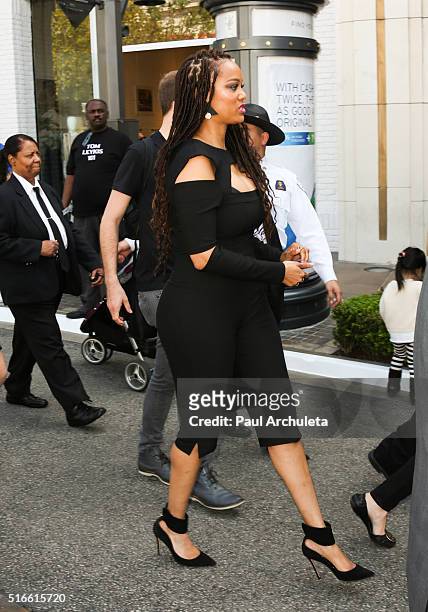 Fashion Model / TV Personality Tyra Banks attends the Simply Stylist "Do What You Love" a fashion and beauty conference at The Grove on March 19,...