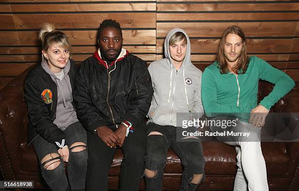 Bloc Party attends the PANDORA Discovery Den SXSW on March 19, 2016 in Austin, Texas.