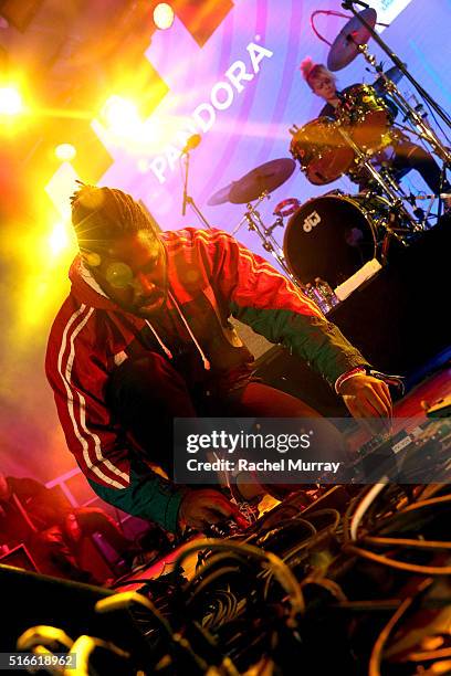 Bloc Party performs onstage during the PANDORA Discovery Den SXSW on March 19, 2016 in Austin, Texas.