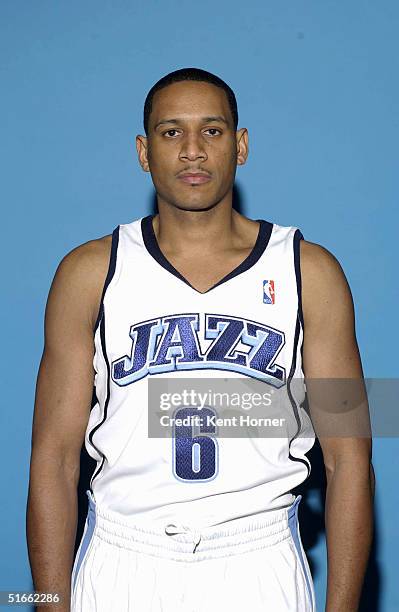 Howard Eisley of the Utah Jazz poses prior to playing the Los Angeles Lakers on November 3, 2004 at the Delta Center in Salt Lake City, Utah. NOTE TO...