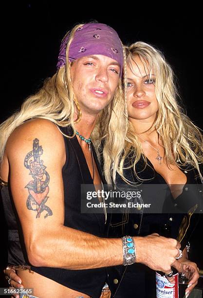 Bret Michaels of Poison and Pamela Anderson at Webster Hall, New York, October 8, 1994.