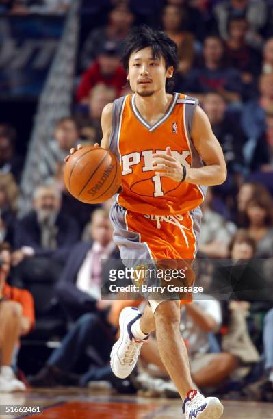 Yuta Tabuse of the Phoenix Suns becomes the first player from Japan to play in the NBA against the Atlanta Hawks on November 3, 2004 at America West...