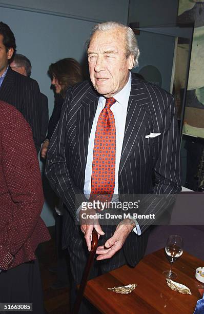 Major Bruce Shand attends the party celebrating the launch of Tom Parker-Bowles new book " E Is For Eating" at Kensington Place on November 3, 2004...