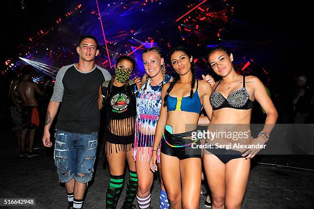 Guests attend the Ultra Music Festival 2016 on March 19, 2016 in Miami, Florida.
