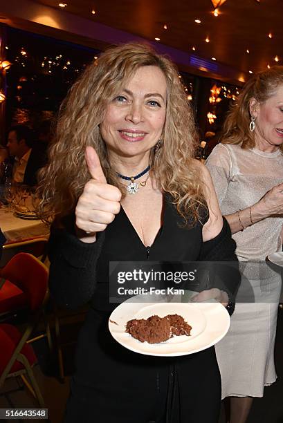 IActress Annie Jolec attends "Springtime Celebration Party" : Hosted by "Les Amis d'Ismail" in Salons of the Maxime's Boat on March 19, 2016 in...