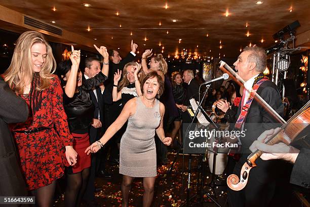 General view of atmosphere during "Springtime Celebration Party" : Hosted by "Les Amis d'Ismail" in Salons of the Maxime's Boat on March 19, 2016 in...