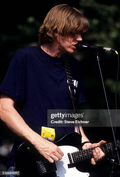 Thurston Moore of Sonic Youth performs at Central Park SummerStage, New York, July 4, 1992.