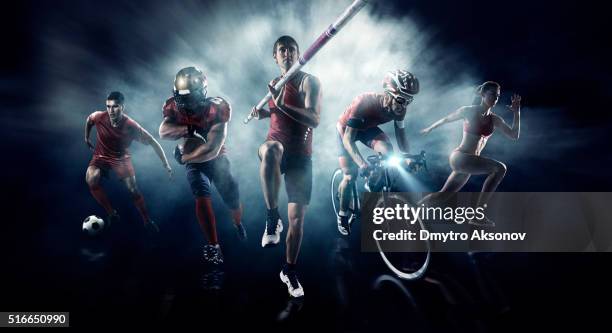 de fútbol, fútbol americano, polos saltar el potro, ciclo, atletismo - american football sport fotografías e imágenes de stock