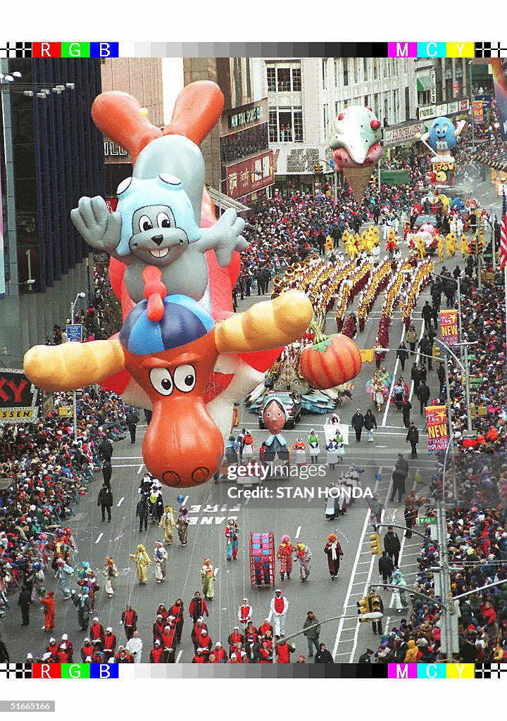 The balloon of the cartoon characters Rocket J. Squirrel and... News Photo - Getty Images The balloon of the cartoon characters Rocket J. Squirrel and... News Photo - Getty Images