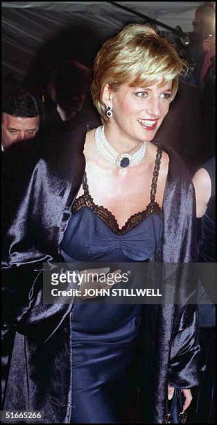 Diana Princess of Wales arrive's at the Metropolitan Museum of Art, in New York for the Costume Institute Ball this Evening .
