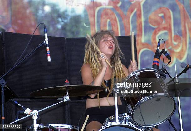 Lori Barbero of Babes In Toyland at Lollapalooza, Waterloo, New Jersey, July 13, 1993.