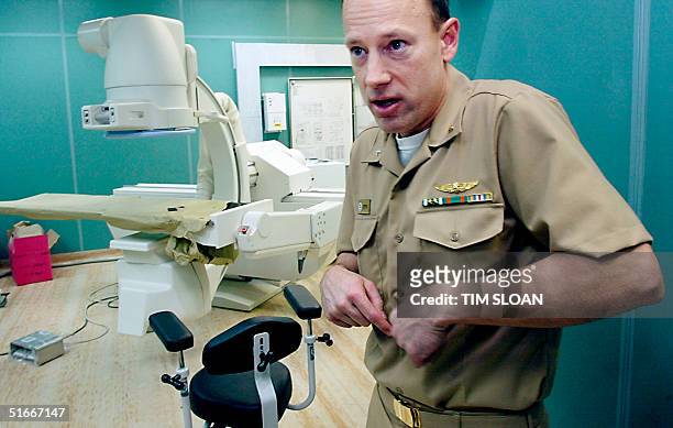 Dr. Jeff Georgia onboard the USNS Comfort talks about how the new One Million USD GE Angiography machine will help diagnose many kinds of combat...