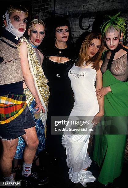 Michael Alig, Richie Rich Nina Hagen, Sophia Lamar, and Genetalia at Tunnel Club, New York, December 31, 1993.