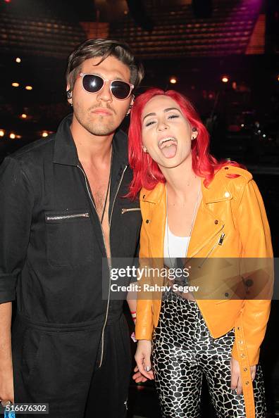 Mike Del Rio Mike Del Rio and Crista Ru of the band POWERS performs at The 9th ...