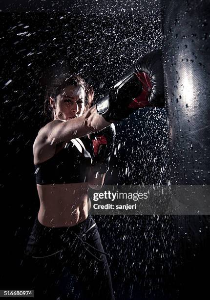 boxing power - boxing training stock pictures, royalty-free photos & images
