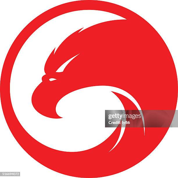 eagle icon - bald eagle flying stock illustrations