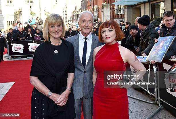 Christine Savage, Anthony Daniels and Terri White attend the Jameson Empire Awards 2016 at The Grosvenor House Hotel on March 20, 2016 in London,...