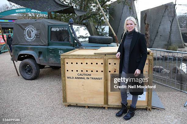 Nell McAndrew attends the ZSL Land Of Lions VIP preview day ahead of its opening to the public on 25th March 2016 on March 20, 2016 in London,...