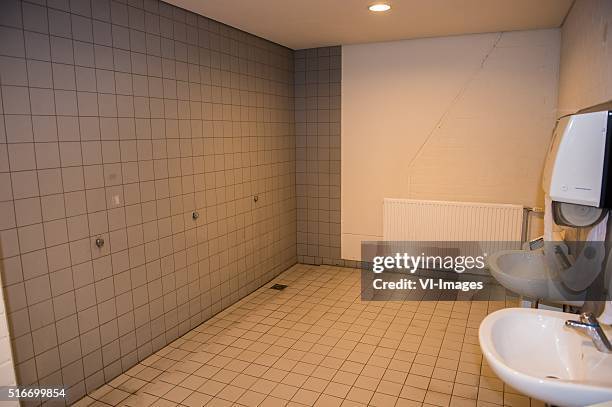 Toilets in the stadium of FC Twente during the Dutch Eredivisie match between FC Twente and AZ Alkmaar at the Grolsch Veste on March 20, 2016 in...