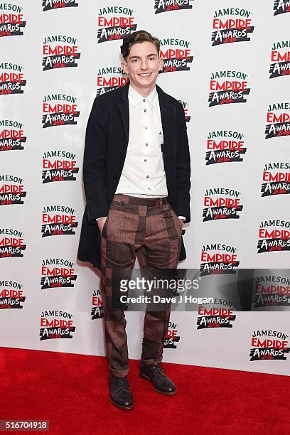 Bill Milner attends the Jameson Empire Awards 2016 at The Grosvenor House Hotel on March 20, 2016 in London, England.