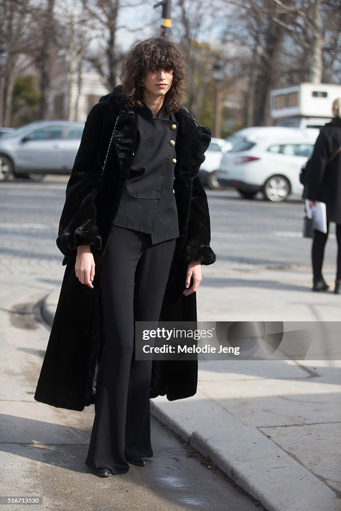 Street Style -Paris Fashion Week : Day Seven Womenswear Fall Winter 2016/2017