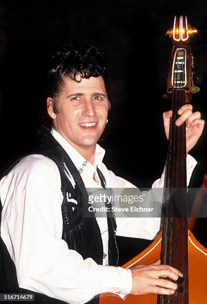 Lee Rocker of the Stray Cats performs at the Ritz, New York, July 24, 1992.