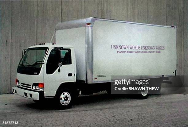 This graphic released by the FBI 12 October 2002 shows the white box truck described by witnesses in the recent sniper cases in the greater...