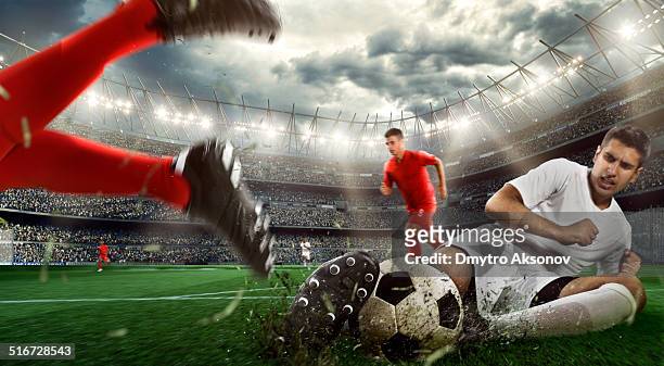 football action - tackling stockfoto's en -beelden