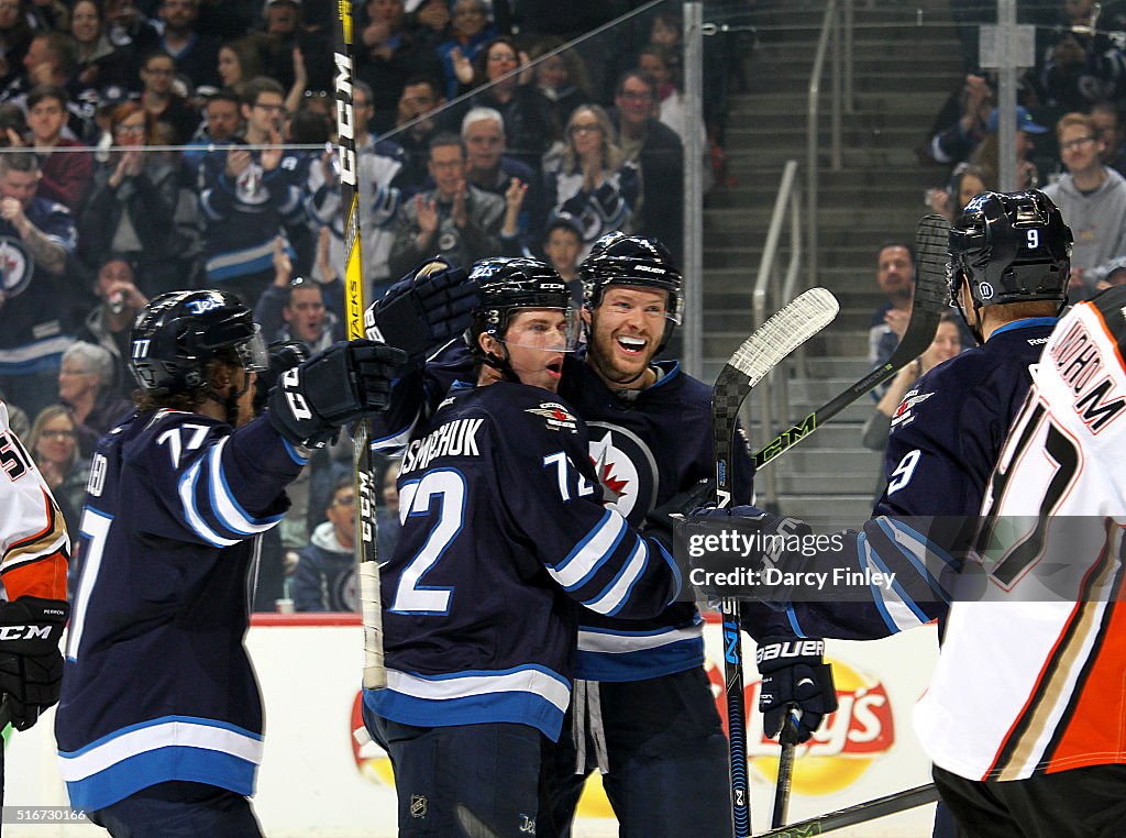 Anaheim Ducks v Winnipeg Jets