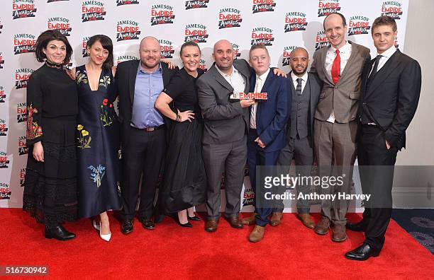Caitlin Moran and Max Irons with the Cast of This Is England '90; Jo Hartley, Mark Herbert, Chanel Cresswell, Shane Meadows, Thomas Turgoose, Andrew...