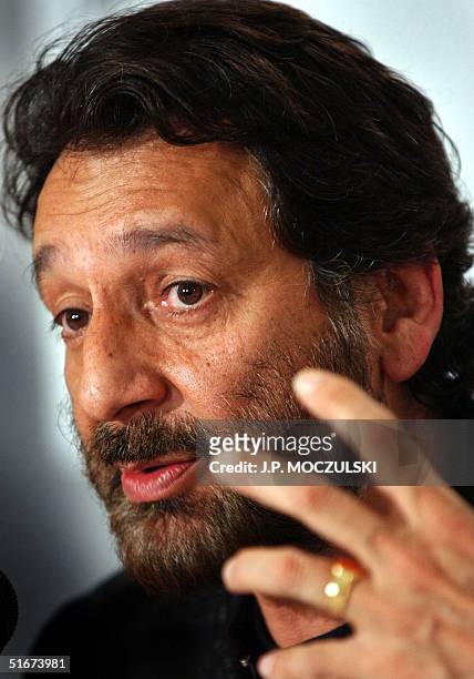 Director Shekhar Kapur discusses the making of his new film "The Four Feathers" during a news conference at the Toronto International Film Festival...