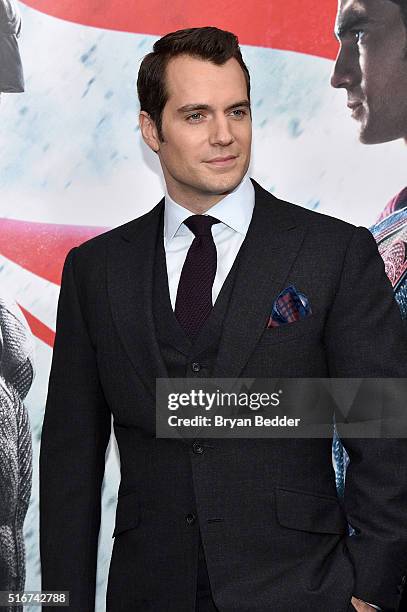 Actor Henry Cavill attends the launch of Bai Superteas at the "Batman v Superman: Dawn of Justice" premiere on March 20, 2016 in New York City.