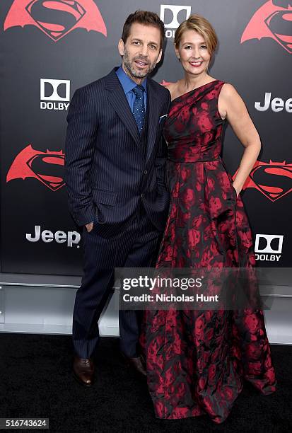 Director Zack Snyder and producer Deborah Snyder attend the "Batman V Superman: Dawn Of Justice" New York Premiere at Radio City Music Hall on March...