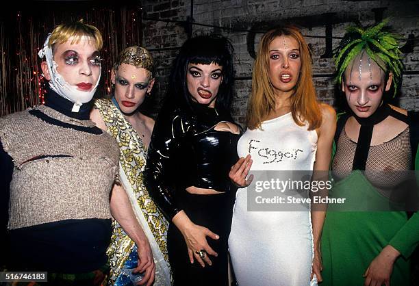 Michael Alig, Richie Rich Nina Hagen, Sophia Lamar, and Genetalia at Tunnel Club, New York, December 31, 1993.