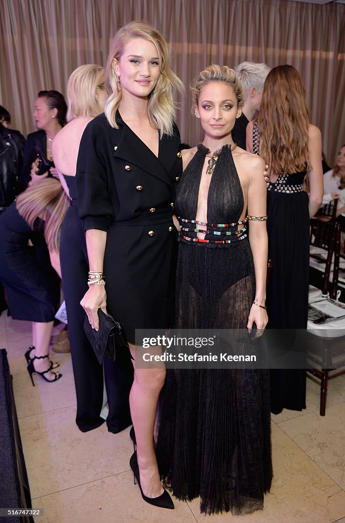 Model Rosie Hungtington-Whiteley and host Nicole Richie attend The
