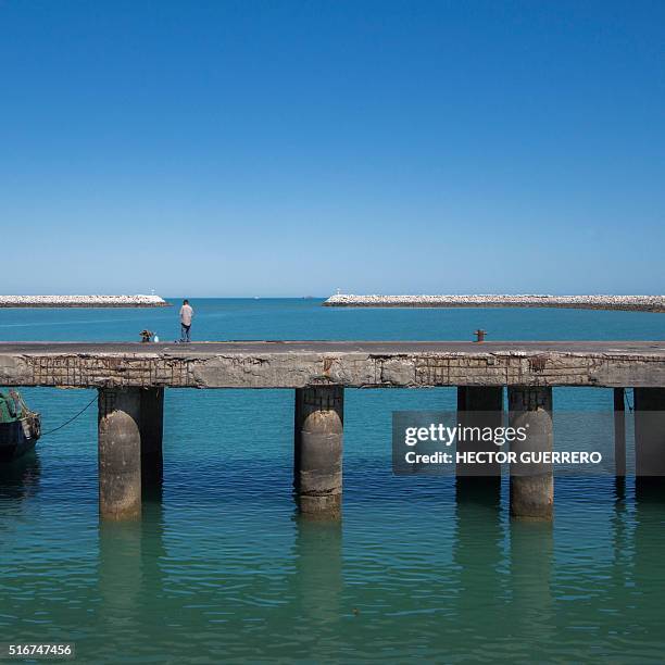 Local fisherman fishing in the Cortes Sea in San Felipe, Baja California State, Mexico on March 17, 2016. The Mexican Navy is carrying out an...