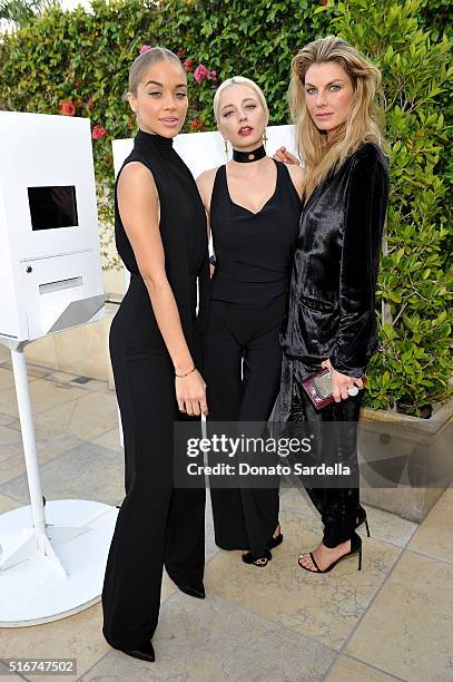 Actress Jasmine Sanders, models Caroline Vreeland and Angela Lindvall attend The Daily Front Row "Fashion Los Angeles Awards" 2016 at Sunset Tower...