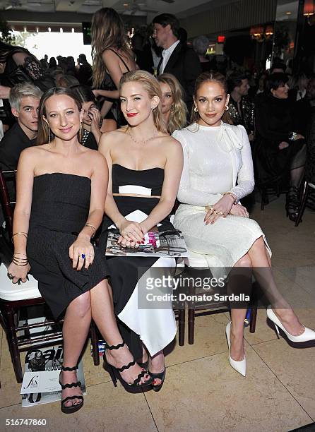 Honoree/jewelry designer Jennifer Meyer, actress Kate Hudson and actress/singer Jennifer Lopez attend The Daily Front Row "Fashion Los Angeles...