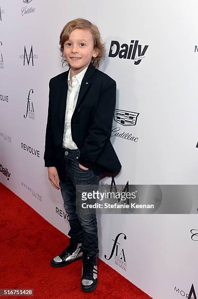 Model Hudson Kroenig attends The Daily Front Row "Fashion Los Angeles Awards" 2016 at Sunset Tower Hotel on March 20, 2016 in West Hollywood,...