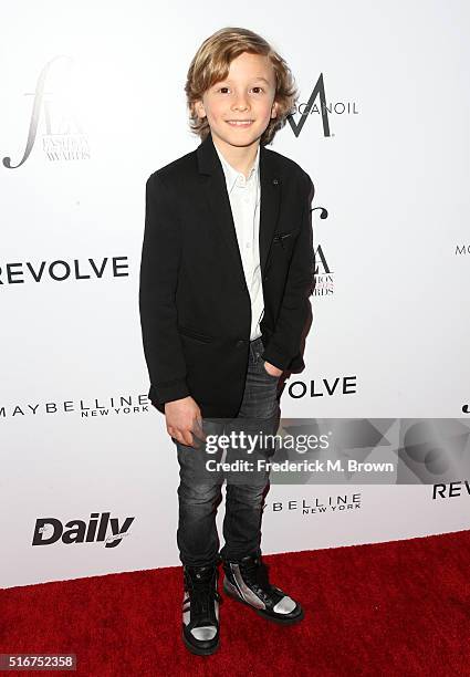 Model Hudson Kroenig attends the Daily Front Row "Fashion Los Angeles Awards" at Sunset Tower Hotel on March 20, 2016 in West Hollywood, California.