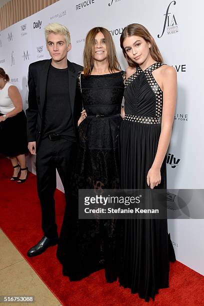 Model Presley Gerber , CR Fashion Book Magazine of the Year honoree Carine Roitfeld and model Kaia Gerber attend The Daily Front Row "Fashion Los...