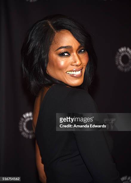Actress Angela Bassett arrives at The Paley Center For Media's 33rd Annual PaleyFest Los Angeles Closing Night Presentation of "American Horror...