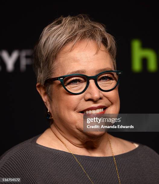 Actress Kathy Bates arrives at The Paley Center For Media's 33rd Annual PaleyFest Los Angeles Closing Night Presentation of "American Horror Story:...