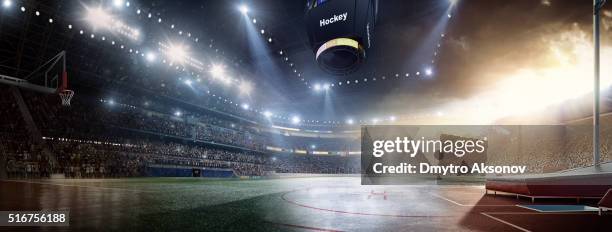 cuando deportes uno con el otro - hockey rink fotografías e imágenes de stock