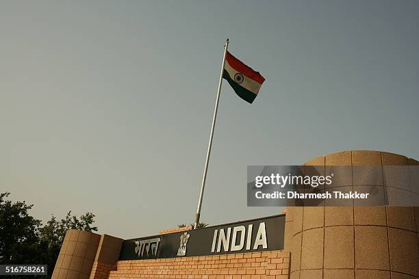 india - wagah stockfoto's en -beelden