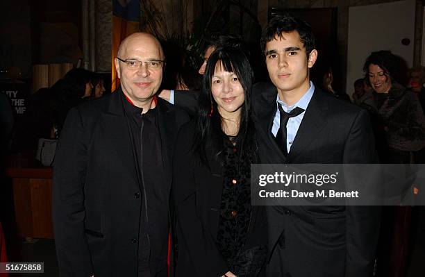 Director Anthony Minghella, wife Carolyn Choa and son Max Minghella attend the afterparty following the Closing Gala of The Times BFI London Film...