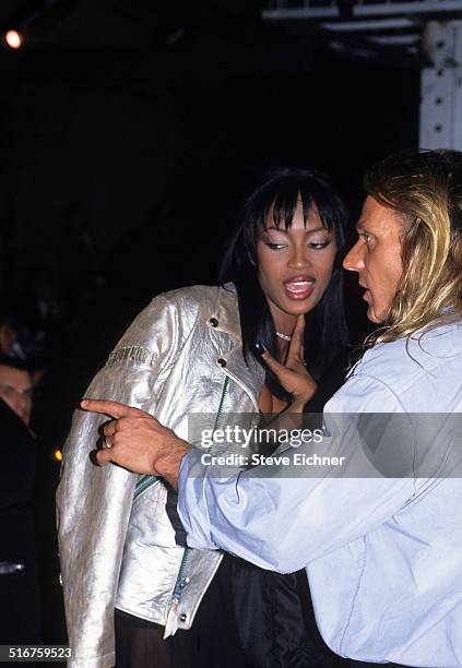 Naomi Campbell and Mark Baker at Academy Awards of Fashion, New York, July 4, 1995.